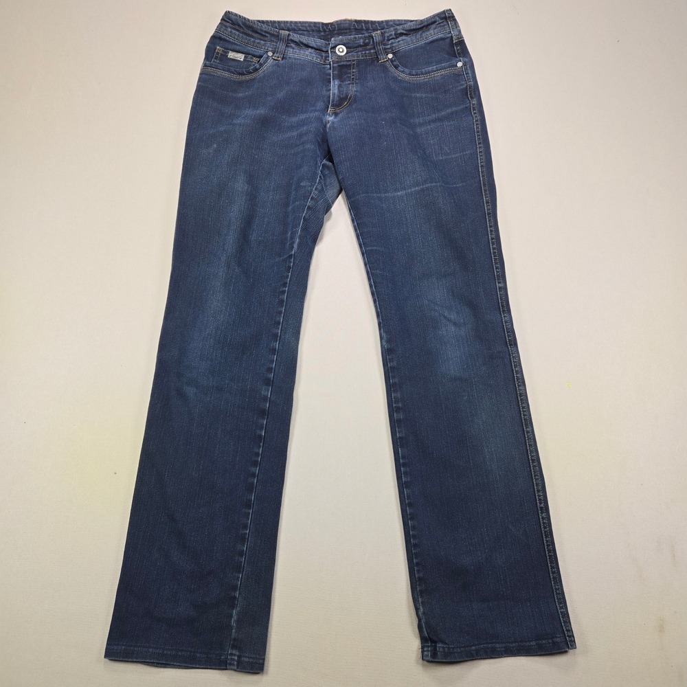 Kuhl Jeans Straight Leg Stretch Dark Wash Denim Blue Womens 10 REG